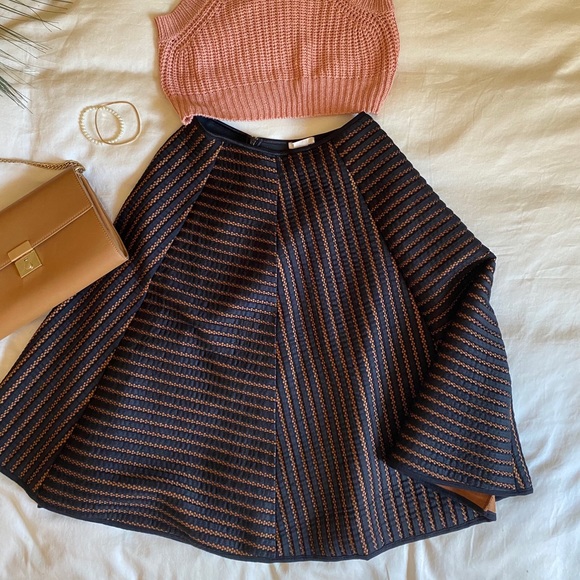 H&M Black & Tan/Brown Circle Skirt - Picture 3 of 7